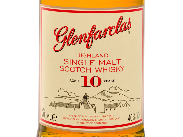 Glenfarclas Highland Single Malt Scotch Whisky 10 Jahre 40% Vol | Whisky