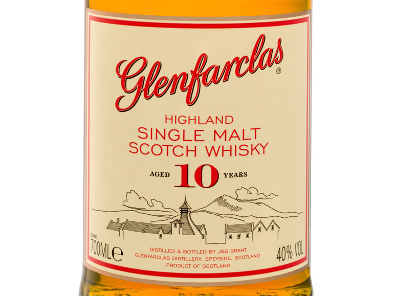 Single Whisky 40% Vol 10 Highland Jahre Scotch Glenfarclas Malt