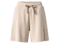 Beige Baumwollshorts mit Kordelzug.
