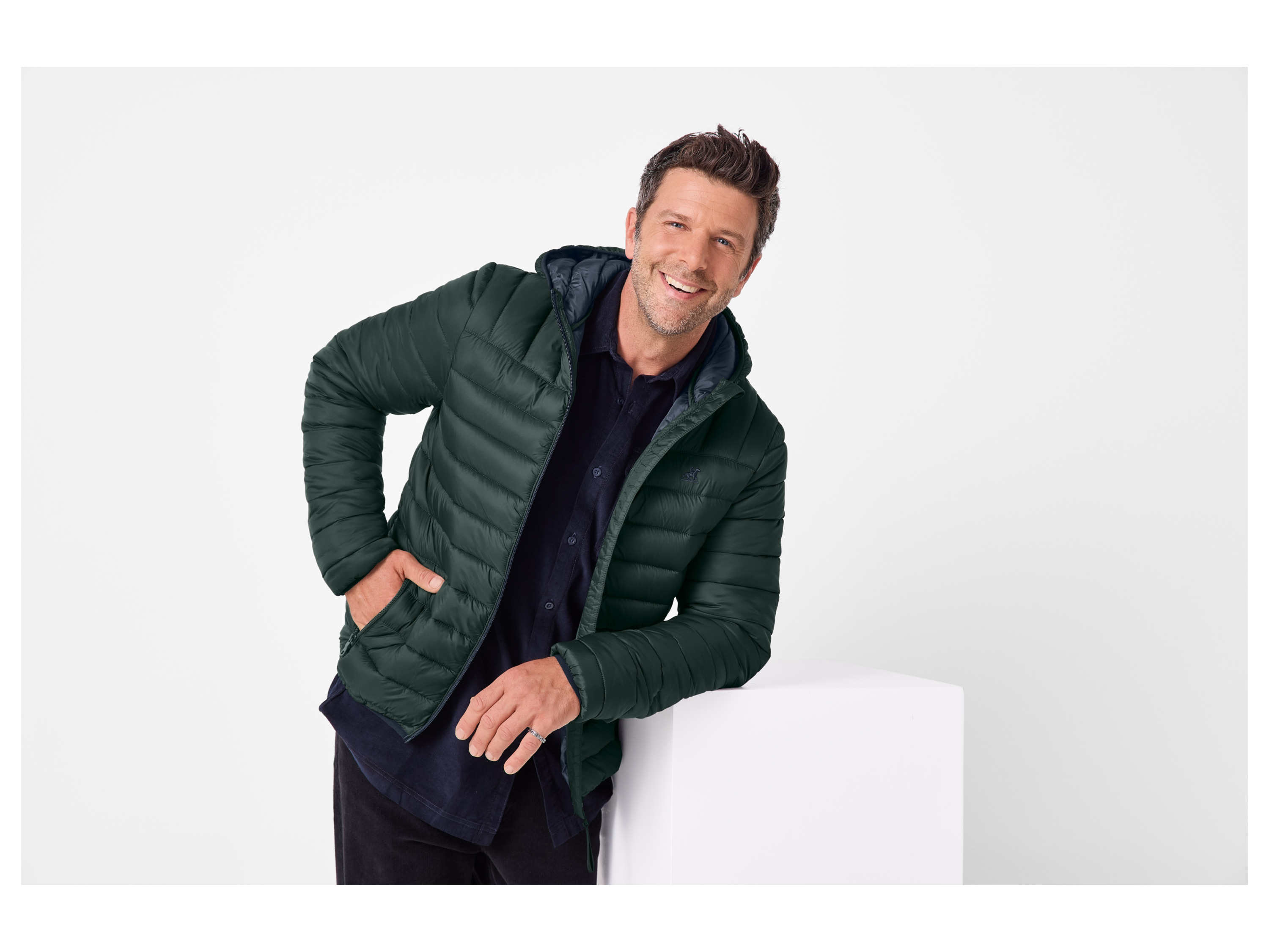 ESMARA MEN Herren Jacke Lightweight (Grün, XL (56/58)) – Bild 2 von 4