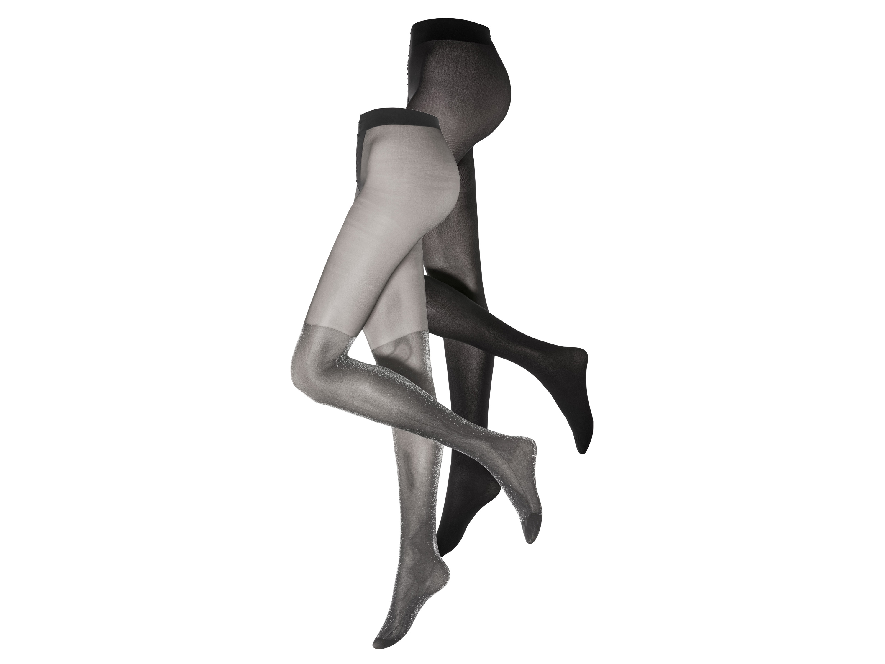 esmara® Damen Feinstrumpfhose mit Overknee-Optik (Schwarz/silber, M(40/42))““ | dass ein Textil- oder Lederprodukt auf mehr als 300 Schadstoffe geprüft wurde.““