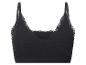 Schwarzes Bralette mit Spitzenbesatz
