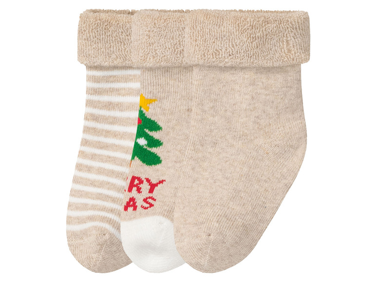 Gehe zu Vollbildansicht: lupilu Baby Socken, 3 Paar, mit lustigem Weihnachtsmotiv - Bild 12