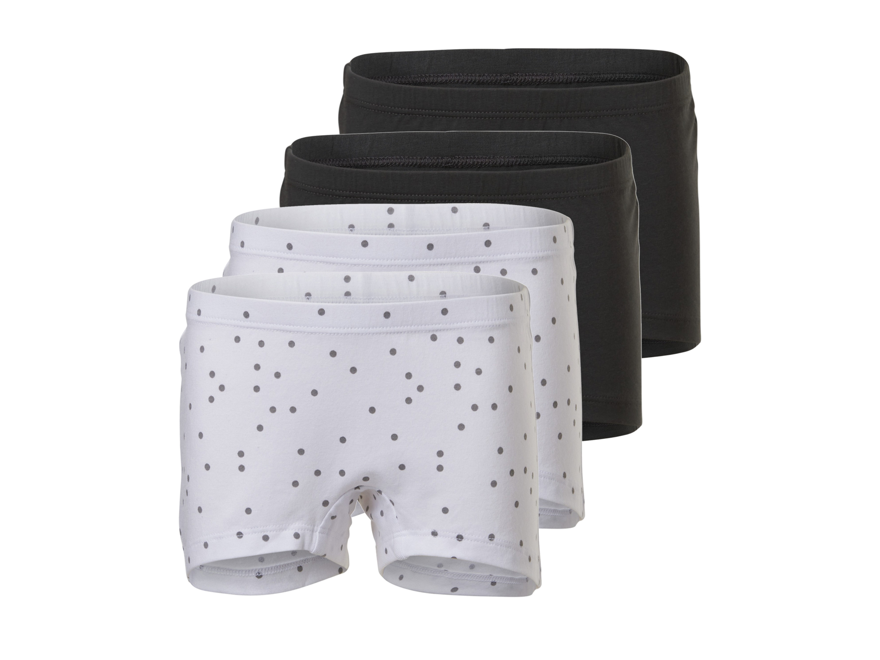 LUPILU® Kinder Pantys, 4 Stück (Grau/Weiß, 110/116)