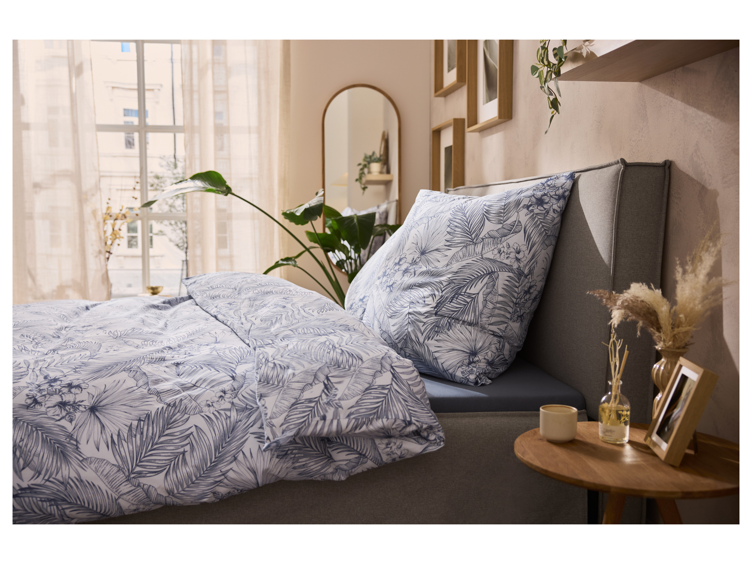 Thumbnail - LIVARNO® Renforcé-Bettwäsche, 200 x 220 cm (Navy)