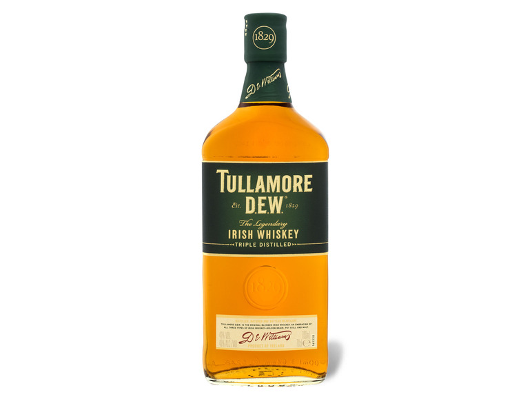 100 % authentisch garantiert Tullamore Dew Irish Whiskey Triple 40% Distilled Vol