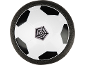 Schwebender Fußball mit schwarzem Schaumstoffrand und Spinnennetz-Design in der Mitte