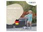 Junge auf Roller, mit Text: „UNSER SERVICE“ und „Serviceabteilung in Germanland mit allen Ersatzteilen“