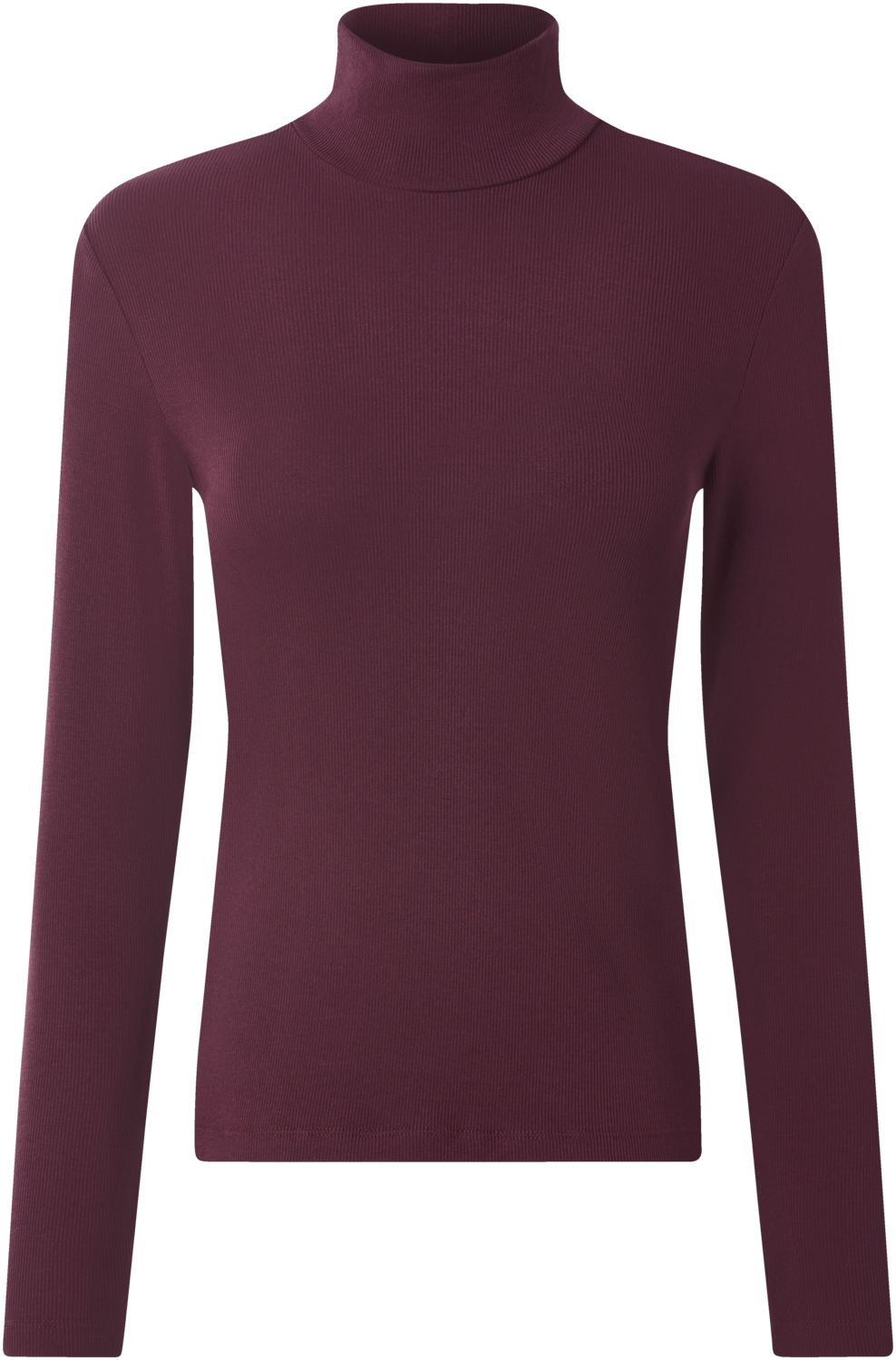 ESMARA® Damen Geripptes Rollkragenshirt (Lila, S(36/38))""