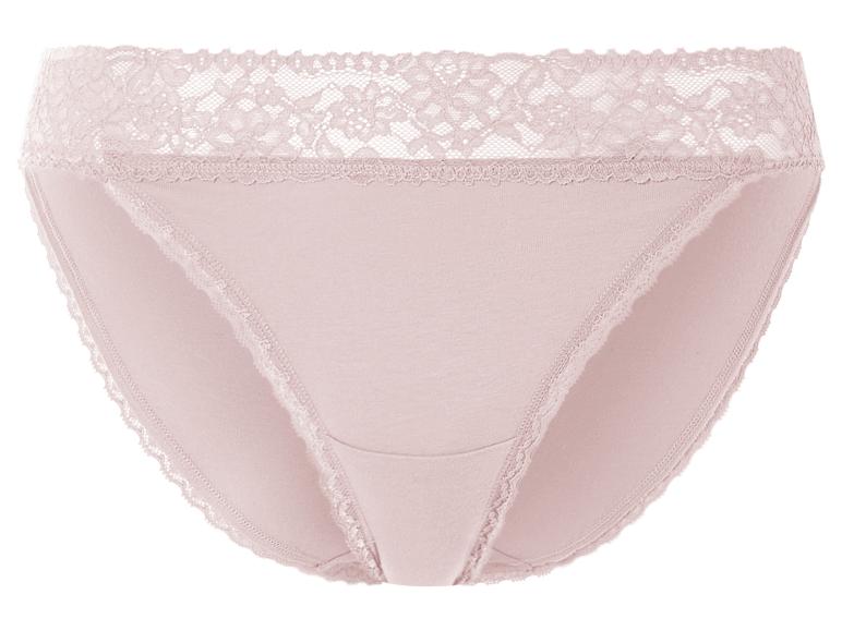 Ein rosafarbener Slip mit Spitze