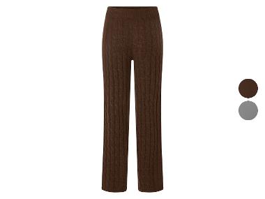 ESMARA® Damen Feinstrickhose mit Zopfmuster