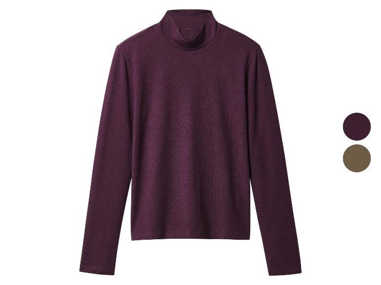 Dunkelvioletter Rollkragenpullover mit braunen und violetten Farboptionen