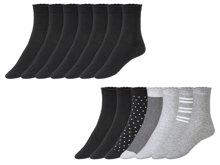 Gehe zu Vollbildansicht: esmara® Damen Socken, 7 Paar, mit hohem Bio-Baumwollanteil - Bild 1