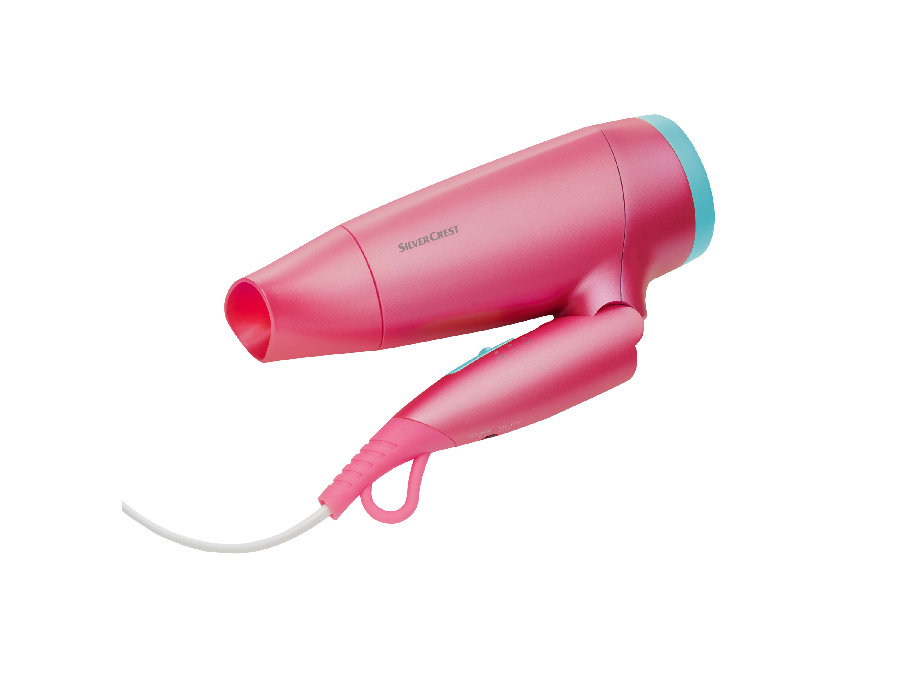 Thumbnail - SILVERCREST® PERSONAL CARE Reisehaartrockner klappbar SRHK 1600 B1 (pink/gelb)