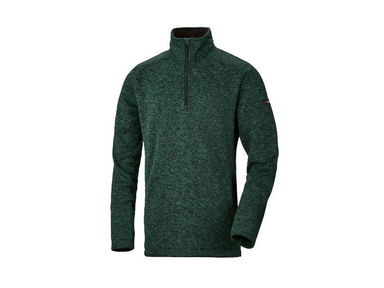 Grüne Herren-Fleecejacke mit Reißverschluss