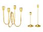 LIVARNO® goldene Kerzenhalter und Kerzenhalter-Set