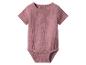 Rosa Baby-Body mit kurzen Ärmeln und Knöpfen