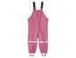Rosa Regenhose mit Trägern für Kinder.