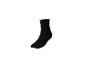 Schwarze kurze Socke auf weißem Hintergrund