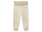 Beige gestreifte Hose für Babys.
