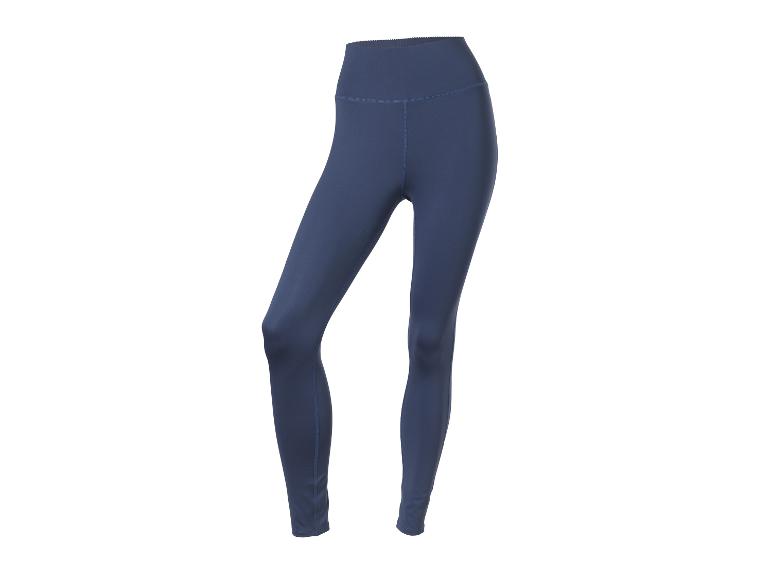 Dunkelblaue Damen-Sportleggings mit hoher Taille.