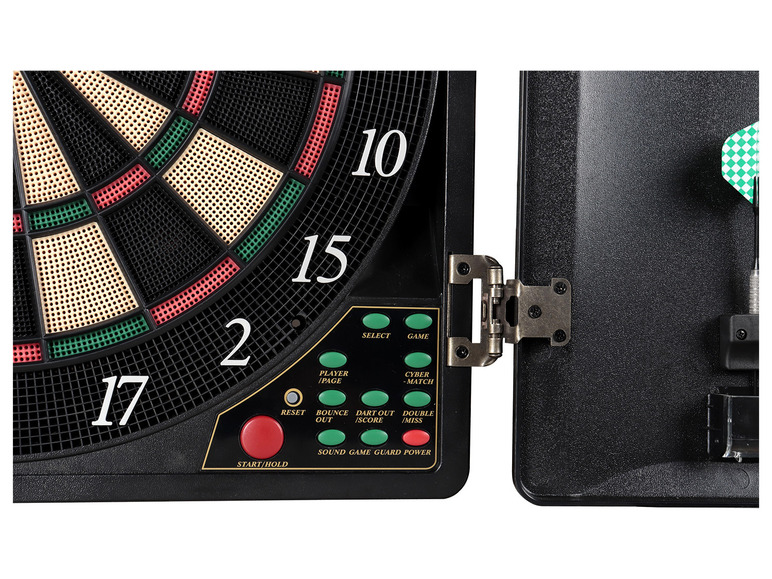 Gehe zu Vollbildansicht: L.A. Sports Electronic Dart London, 16 Player Cabinet, 4 LED, 12 Darts, 52 Tips - Bild 4