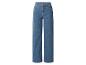 Blaue, weite Jeans mit hoher Taille