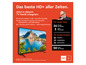 Fernseher mit HD+-Paket, 26 privaten und 3 Ultra HD Sendern, Mediatheken und UHD-Switch.