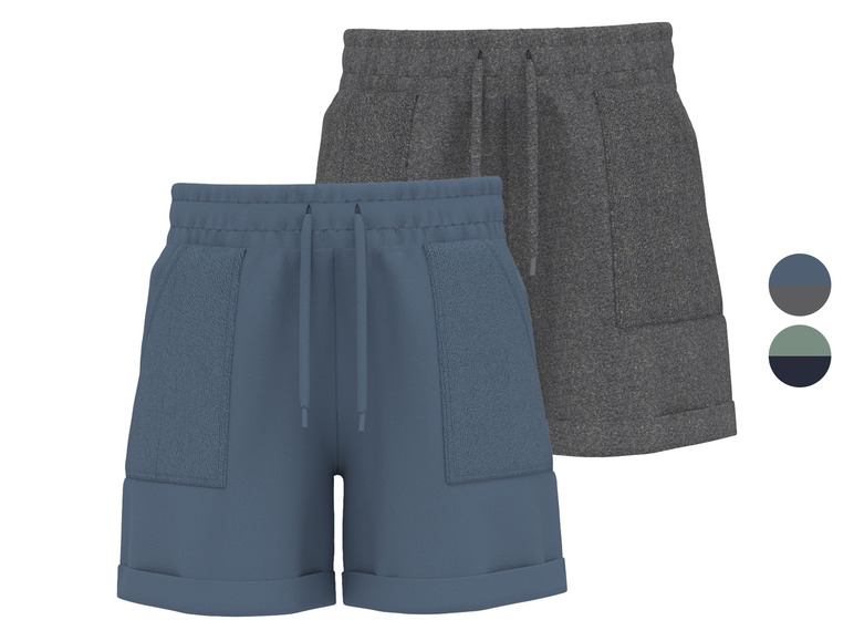 Gehe zu Vollbildansicht: lupilu® Kleinkinder Shorts, 2 Stück, mit hohem Bio-Baumwollanteil - Bild 1