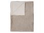 Weiche beige Decke mit Tannenbaum-Muster, mit einer hellen Innenseite