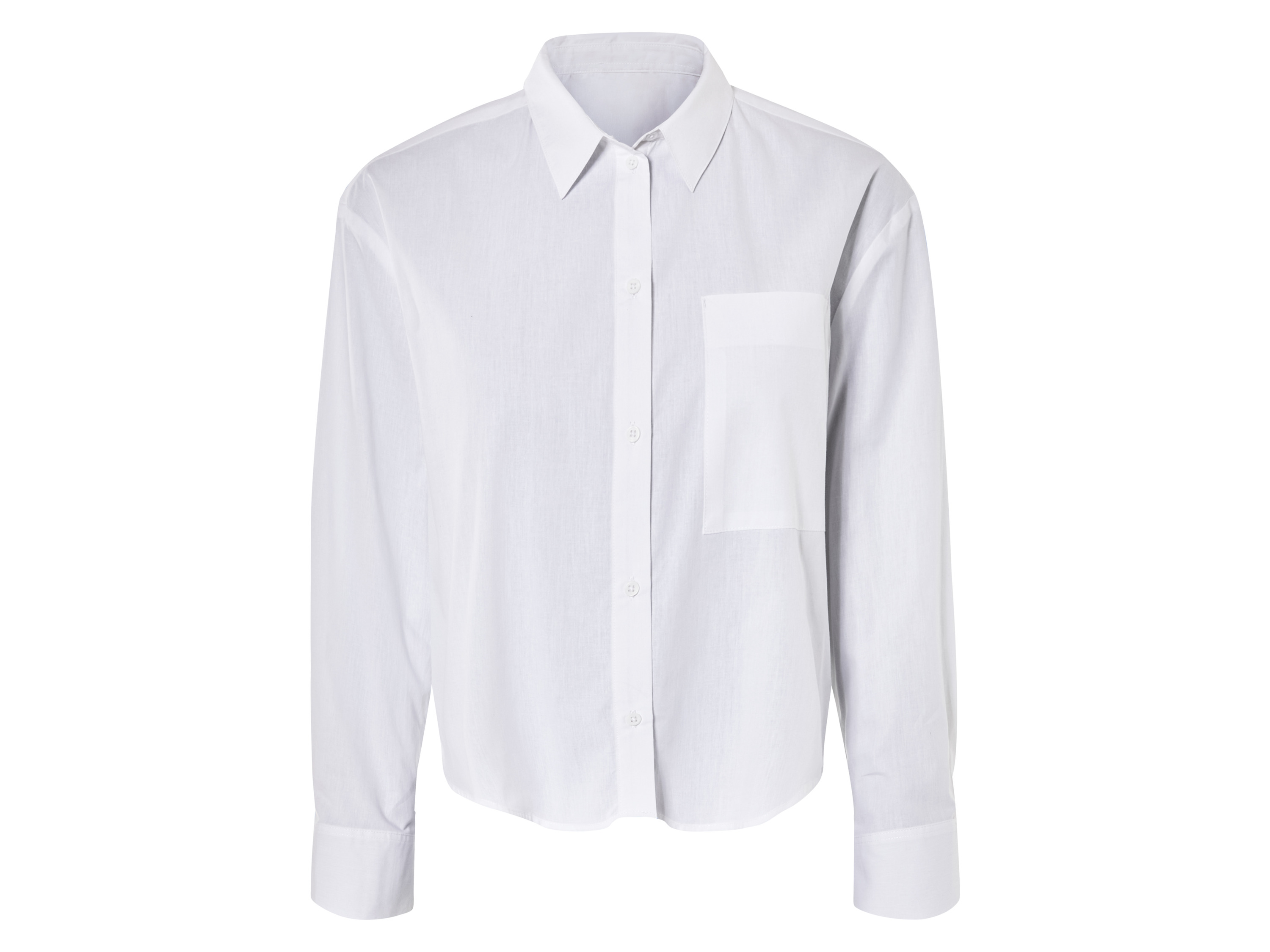 esmara® Damen Hemd (Weiß, 44)““ | weiß Muster: blau/weiß: Streifen Detail: durchgehende Knopfleiste überschnittene Schultern und Kellerfalte abgerundeter Saum Passform: – Schnitt: weit Kragenform: Kentkragen Material: Baumwolle Pflegehinweis: waschen bei max. 40 °C Pflegeleicht nicht bleichen nicht im Wäschetrockner trocknen bügeln bis 150 °C Stufe 2. Dampfbügeleisen kann verwendet werden nicht trockenreinigen Größe: 34 – 46 Meine Lidl-Größe – so einfach gehts Deine Größe findest du in der Lidl-Größentabelle . Oeko-Tex® Standard 100 Geprüft auf Schadstoffe Zertifizierungsnummer: 09.0.68536 Hohenstein Htti Standard 100 by Oeko-Tex® ist die weltweit bekannteste, unabhängige Zertifizierung schadstoffgeprüfter Textil- und Lederprodukte aller Art – vom Garn und den Stoffen bis hin zum gebrauchsfertigen Artikel. Das Label bestätigt