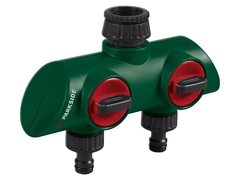 Parkside Wasserverteiler mit zwei Ausgängen und individuellen Ventilen