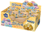 Display mit Stitch-Knödel-Figuren, mit dem Text „Sammle sie alle!“