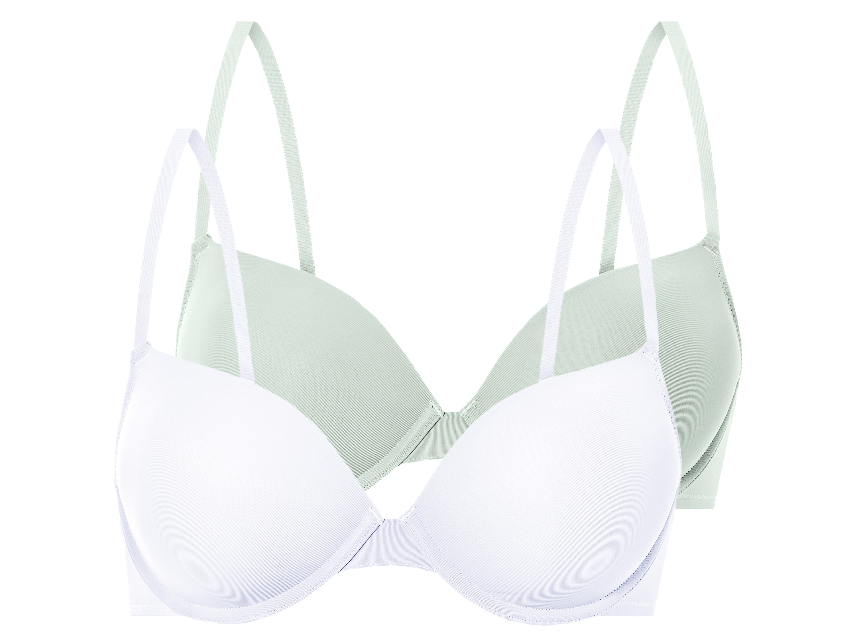 esmara® Damen Bügel BH gepaddet, 2er (mint/weiß, 85C)““ | rosa/hellrosa, schwarz/beige Muster: – Detail: optimale Passform durch das Elasthan Lycra® Trägerart: verstellbare Träger Schale: gepaddete Cups Multipack: 2 Stück Material: Obermaterial: Polyamid, 10 % Elasthan Lycra Cupfutter: Polyester Pflegehinweis: waschen bei max. 40 °C Pflegeleicht nicht bleichen nicht im Wäschetrockner trocknen nicht bügeln nicht trockenreinigen Größe: 75B – 85C Meine Lidl-Größe – so einfach gehts Deine Größe findest du in der Lidl-Größentabelle . Oeko-Tex® Standard 100 Geprüft auf Schadstoffe Zertifizierungsnummer: Hkum 030975 Testex Standard 100 by Oeko-Tex® ist die weltweit bekannteste, unabhängige Zertifizierung schadstoffgeprüfter Textil- und Lederprodukte aller Art – vom Garn und den Stoffen bis hin zum gebrauchsfertigen Artikel. Das Label bestätigt
