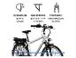 Zündapp Herren E-Trekkingrad Z802 mit Details zu Beleuchtung, Gepäckträger und Federgabel.