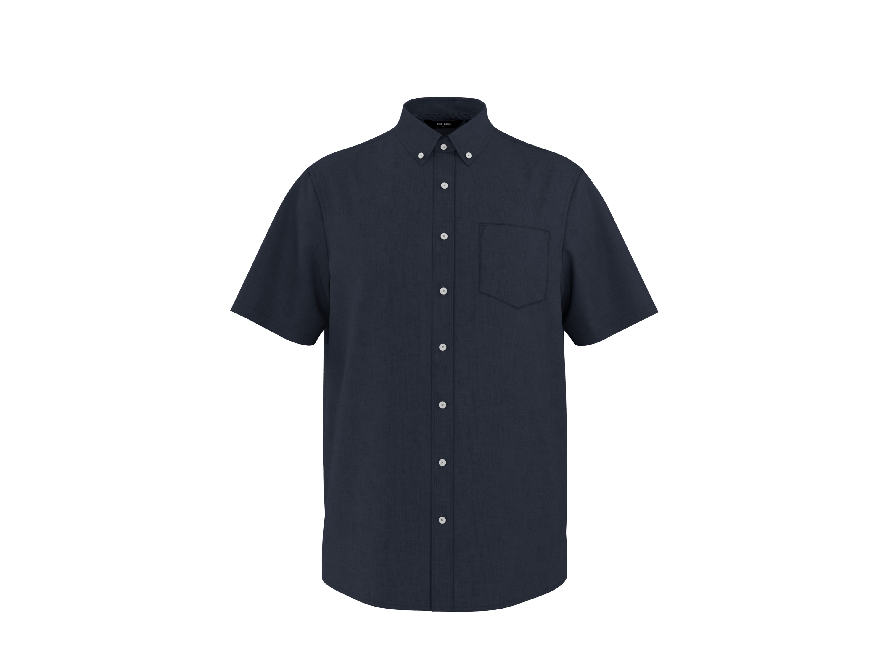 ESMARA MEN Herren Freizeithemd mit Leinen (Navy, XL (43/44))