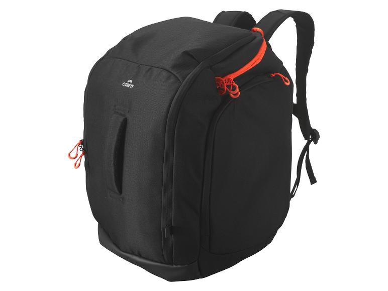 Schwarzer Crivit Sport-Rucksack mit orangenen Details.