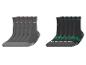 Sechserpacks grauer und schwarzer Parkside-Socken mit farbigen Details.