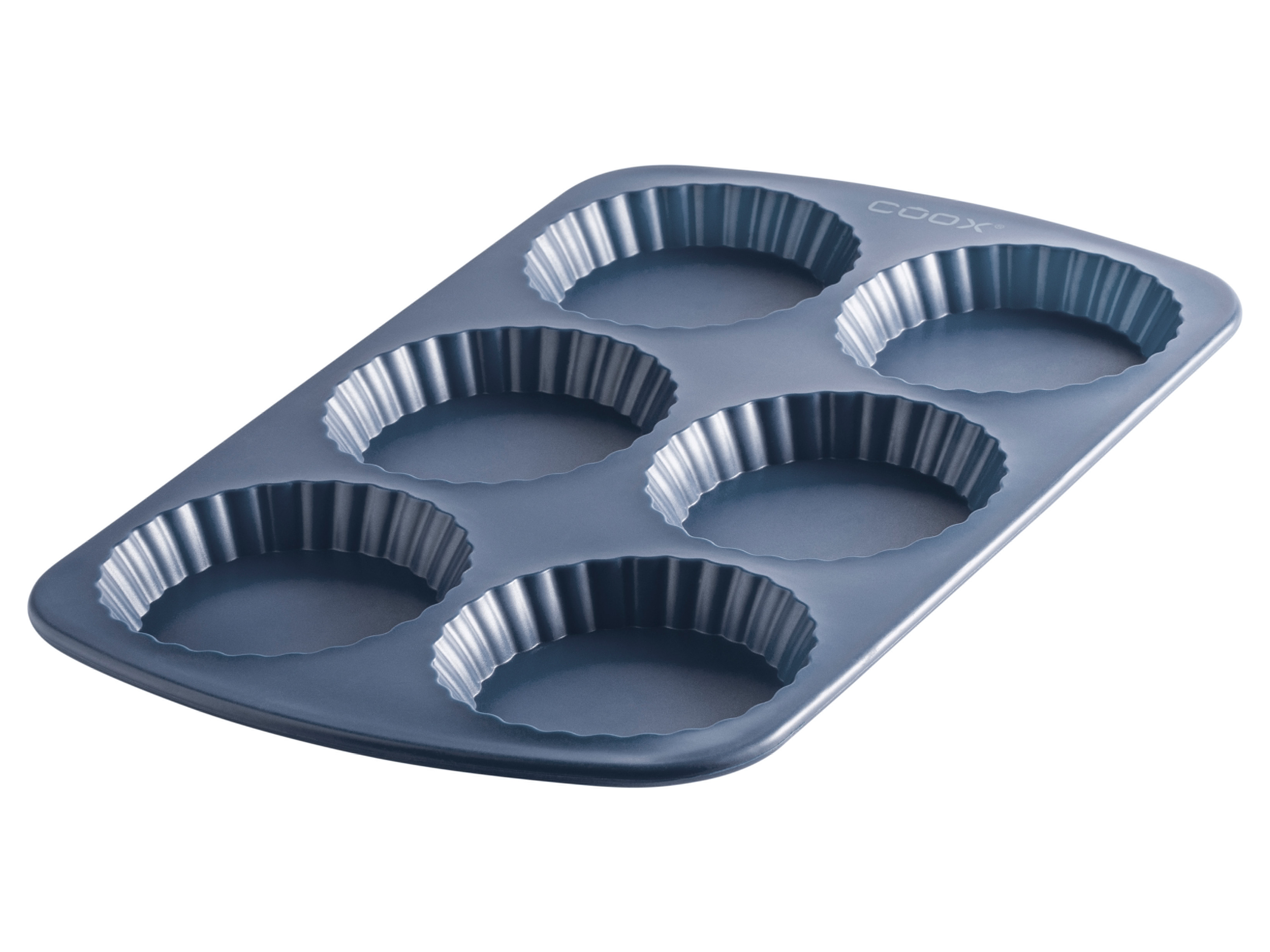 Coox Tarteletteform 34 x 21,8 x 1,8 cm (Blaugrau)““ | Mini-Quiches, Cookies Form: – Material: Silikon, Metall Thermolochung: nein Wärmeleitung: – Auslaufsicher: – Fassungsvermögen: – Temperaturbeständigkeit: – Maße: 34 x 21,8 x 1,8 cm Mikrowellengeeignet: nein Spülmaschinengeeignet: ja Lieferumfang: 1x Silikon Tarteletteform““