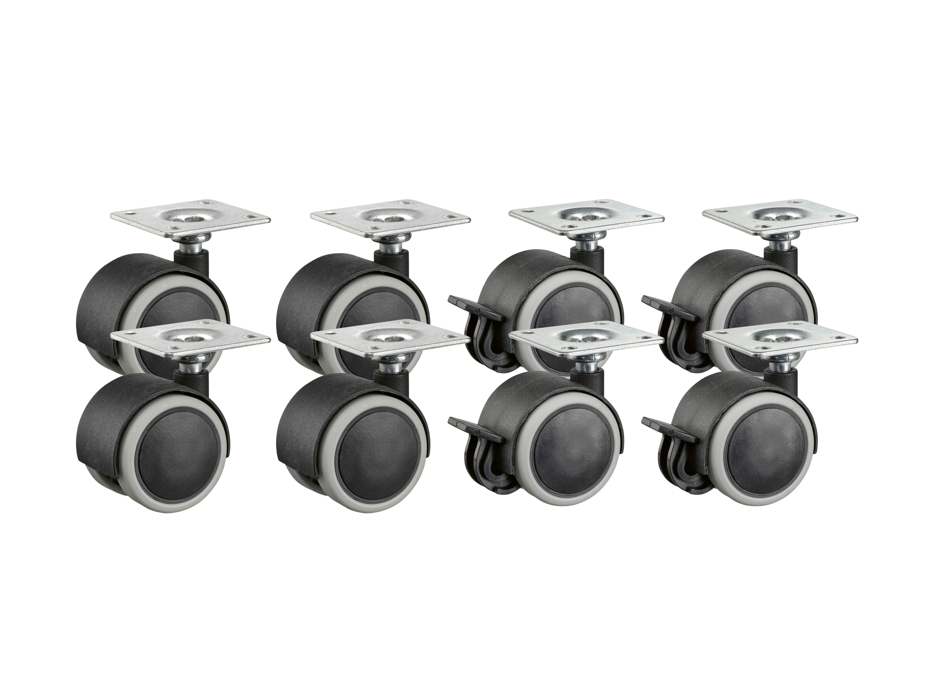 PARKSIDE® Lenkrollen / Möbelrollen / Transportrollen (möbelrollen-set 8-teilig)