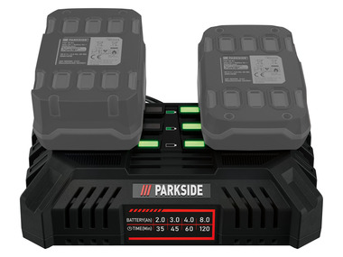 PARKSIDE® 20V Akku-Doppelladegerät »PDSLG 20 A1«, 4,5 A, 200 W
