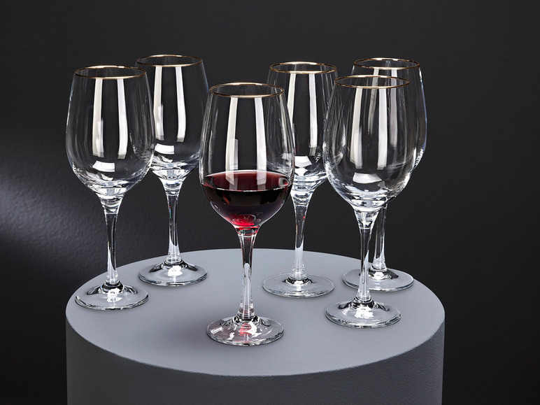 Gehe zu Vollbildansicht: ERNESTO® Glas Set, 6-teilig, mit Goldrand - Bild 13