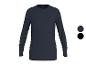 Dunkelblaues Herren-Langarmshirt mit Rundhalsausschnitt, mit Farboptionen.
