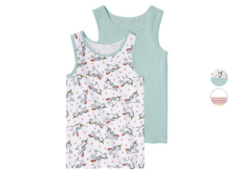 Gehe zu Vollbildansicht: lupilu® Kleinkinder Mädchen Unterhemden, 2 Stück, hoher Bio-Baumwollanteil - Bild 1
