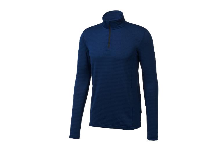 Dunkelblaues Langarmshirt mit Reißverschluss