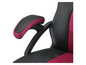 Schwarz-roter Gaming-Stuhl mit Armlehnen