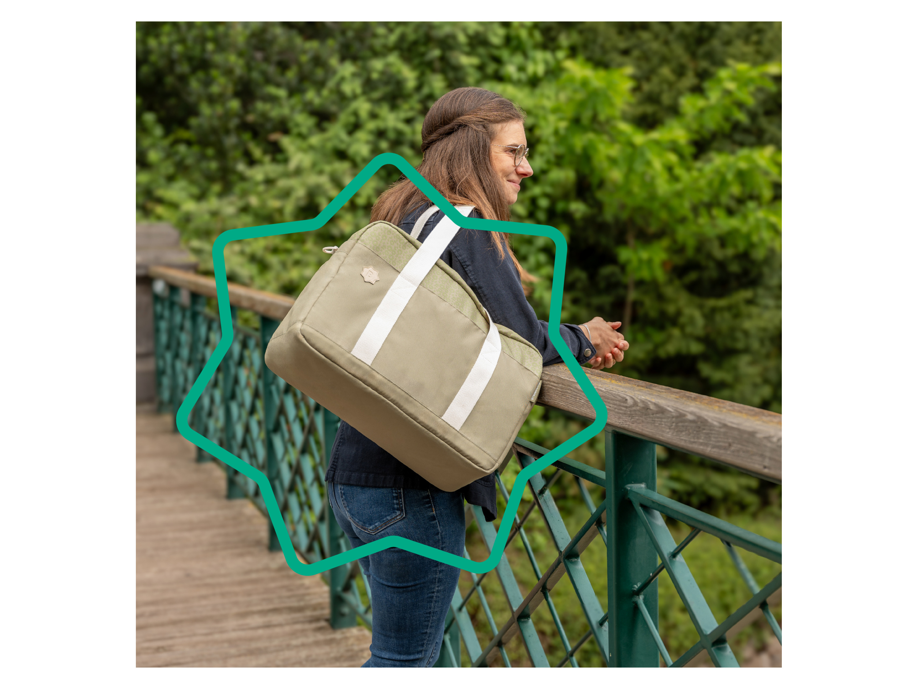 Thumbnail - Badabulle Wickeltasche »Bowling«, in modischem Design (Olive)