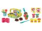 Play-Doh Blumengarten-Set mit Korb, Töpfen, Werkzeugen und Knete.