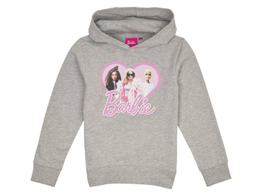 Barbie - Mädchen Kapuzenpullover mit Print (grau, 98/104)