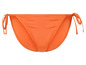 Ein orangefarbener Bikini-Slip mit Bändern.